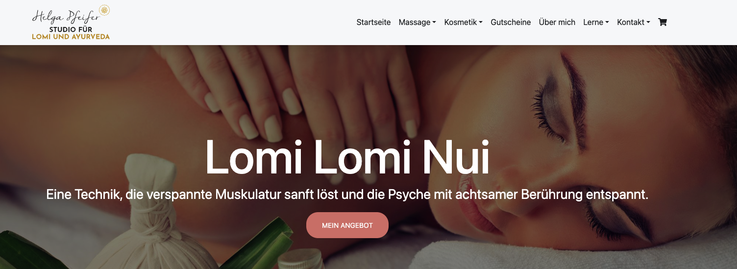 Massagestudio-sc Online-Gutschein- und Kurs-Shop für Lomi und Ayurveda Studio in Wiesloch auf WooCommerce-Basis