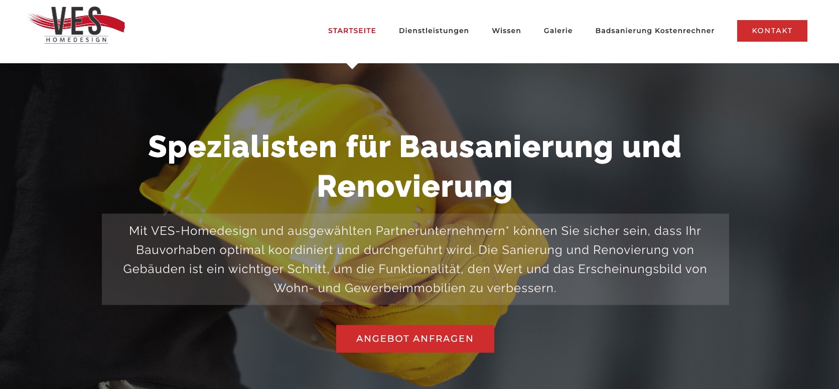 Neue Firmenwebsite von VES Homedesign in Sinsheim nach technischem und optischem Relaunch
